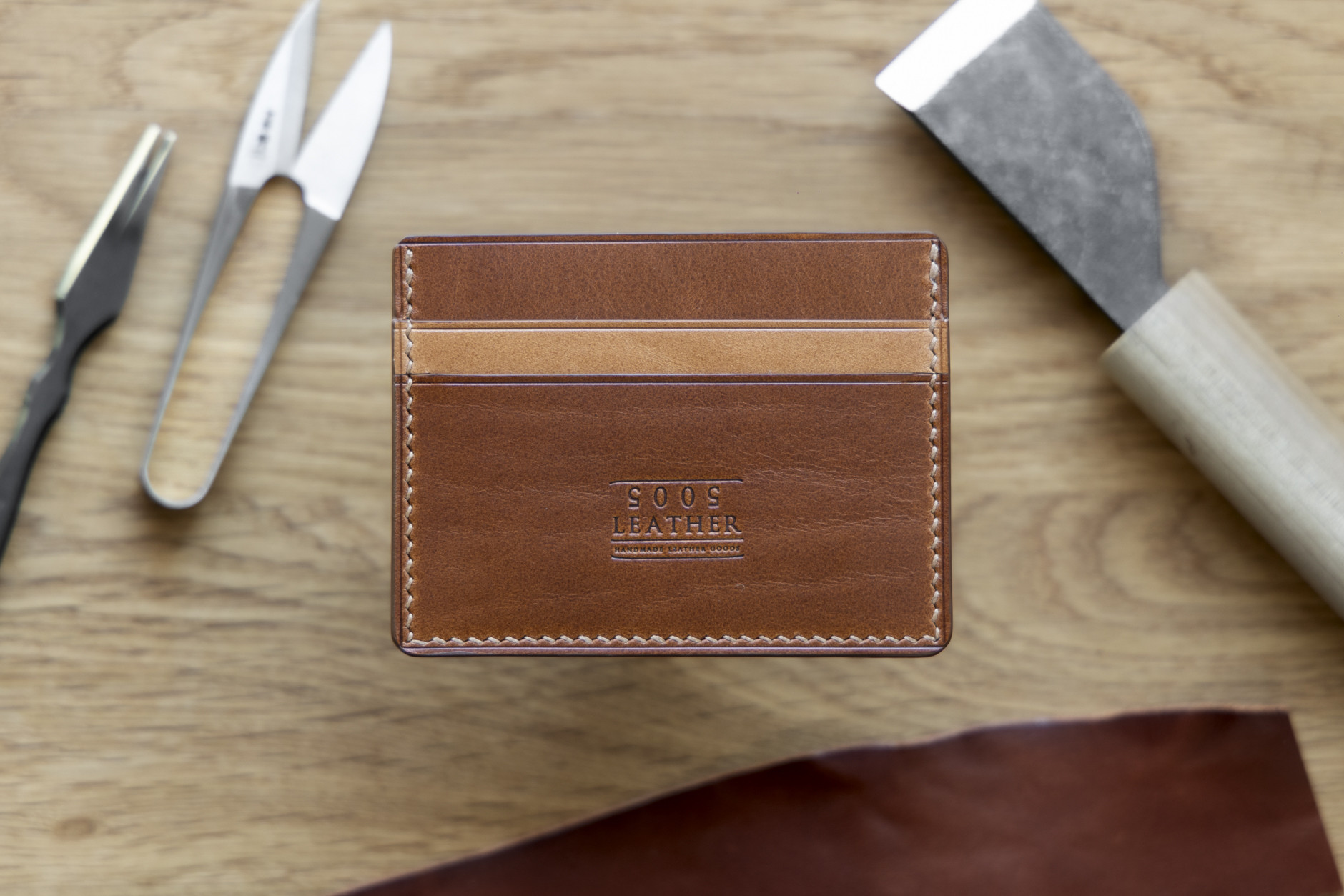Card Holder - Cognac and Camel