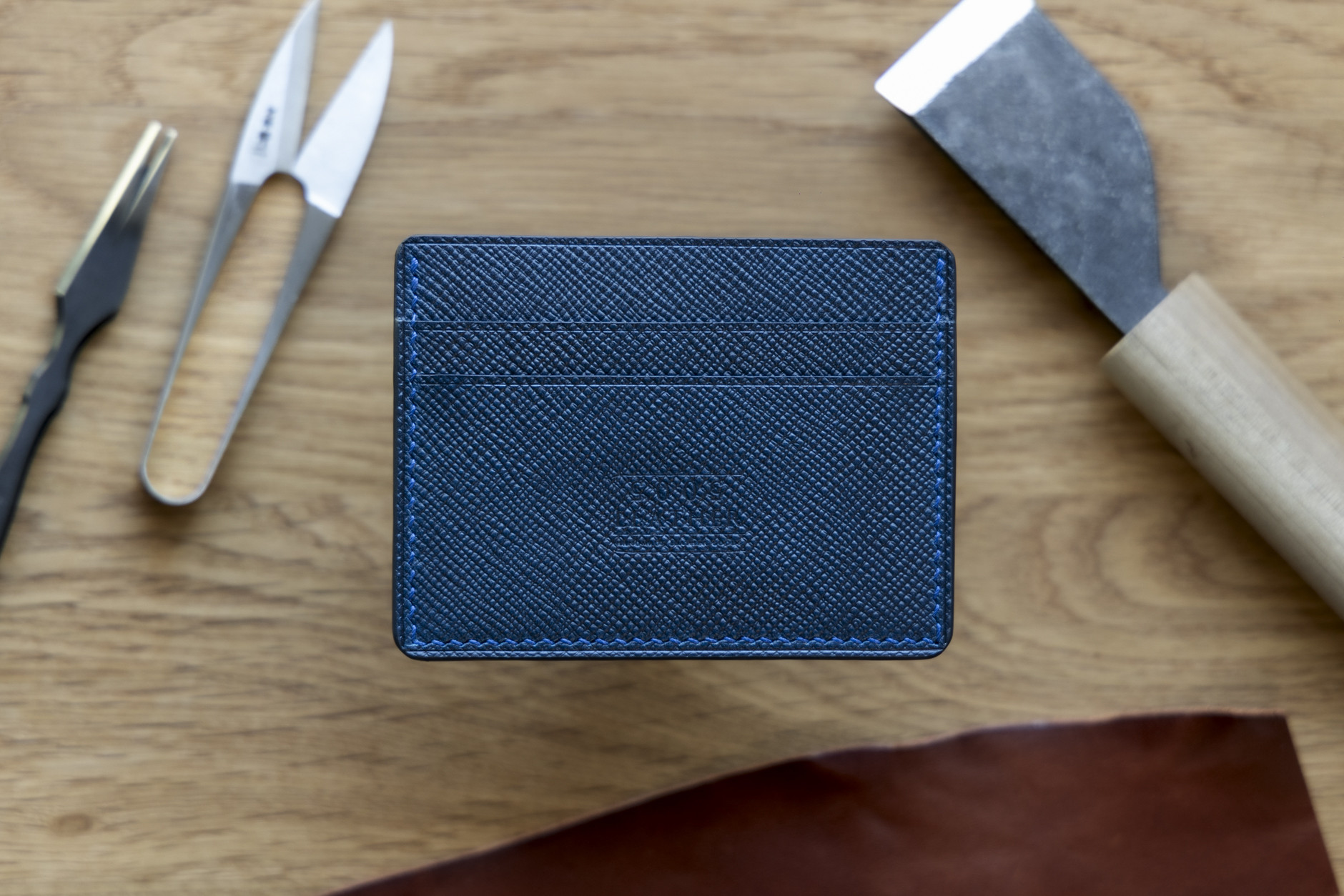 Card Holder - Hatch Blue