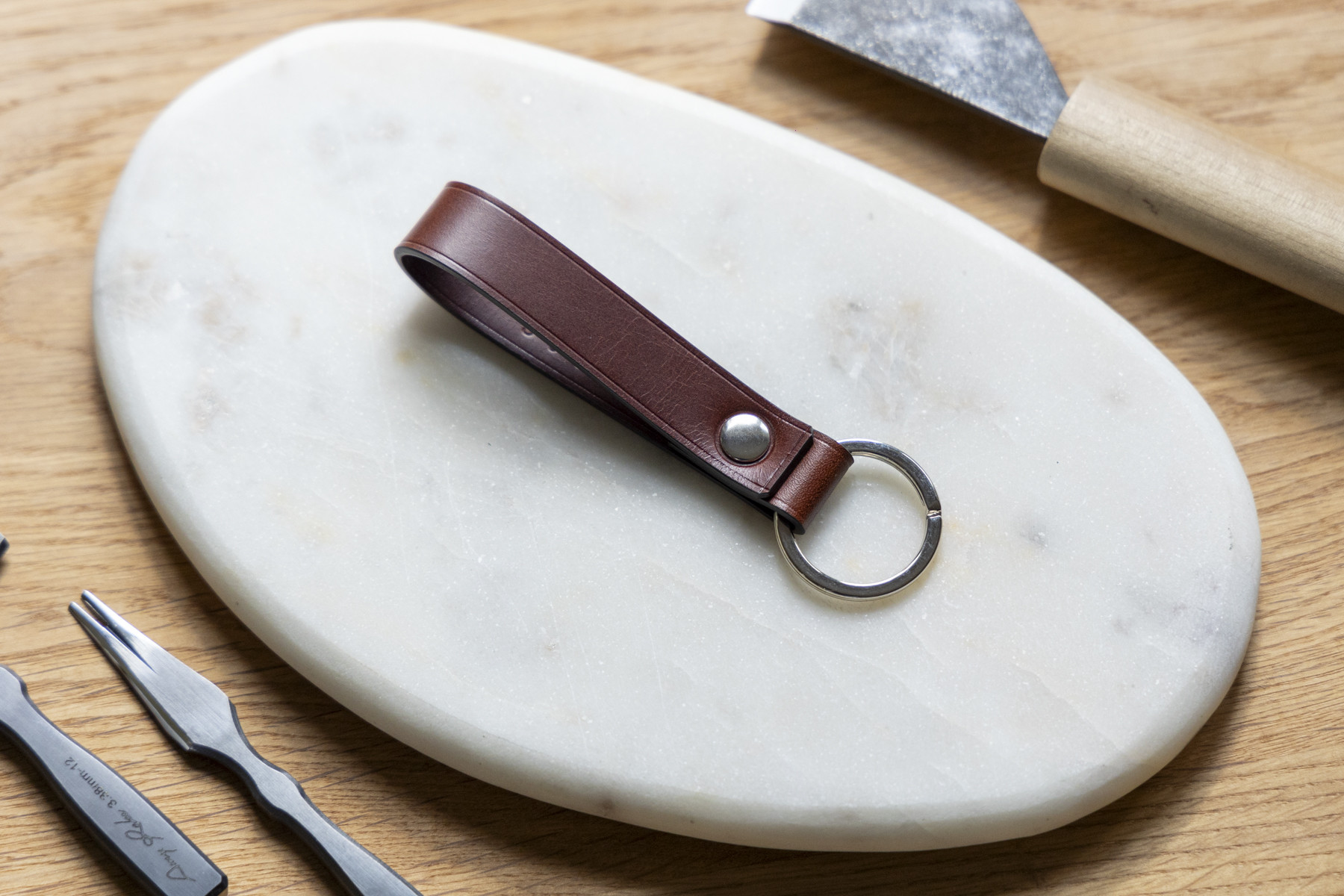 Simple Keychain - Dark Brown